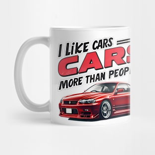 I like cars more than people Humorous Auto Enthusiast tee 2 Mug